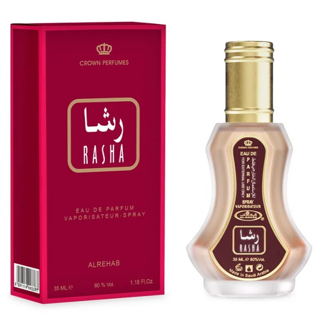 Rasha by Al Rehab 35ml EDP for Women - Perfume NZ is the leading wholesale distributor of brand name perfumes and fragrances in New Zealand.