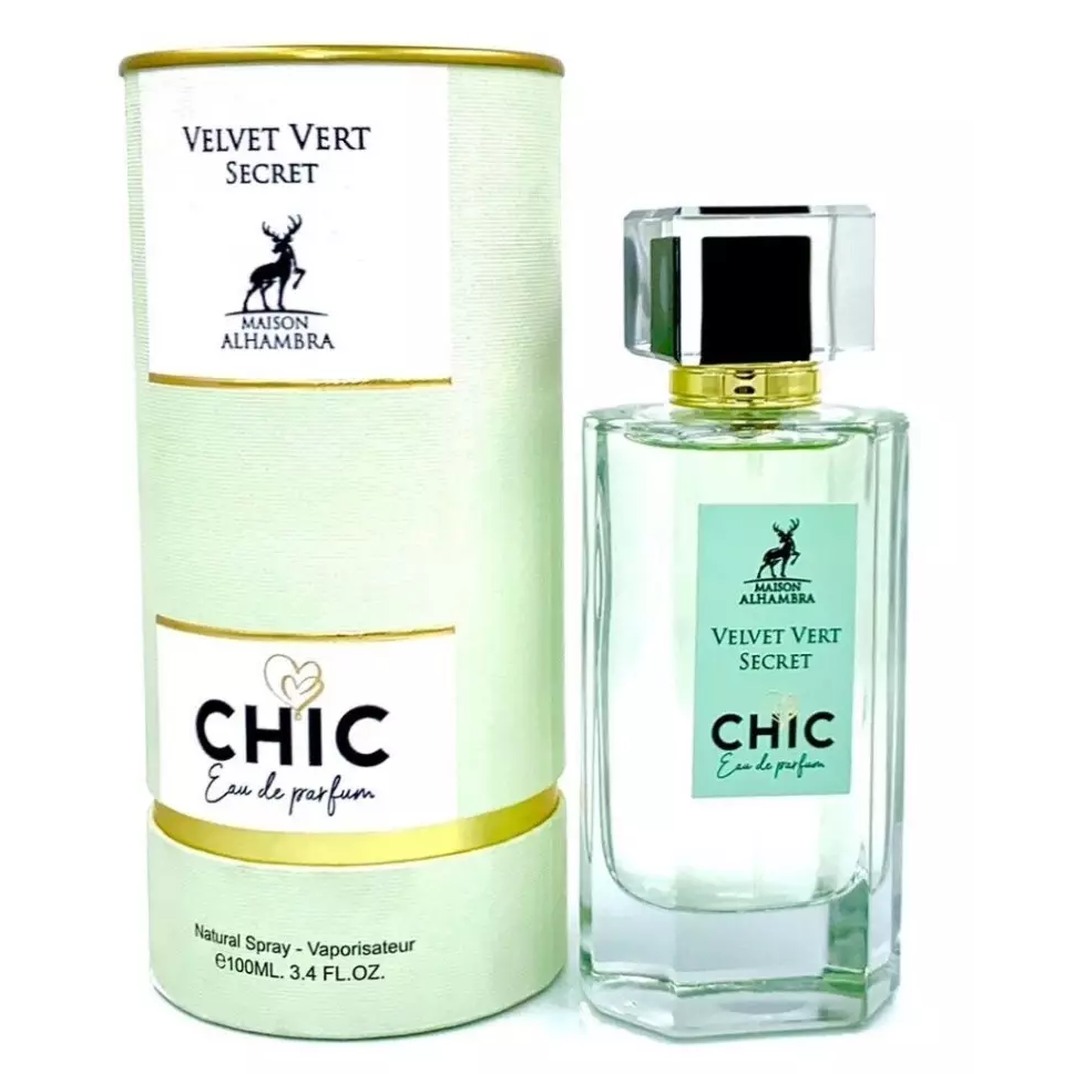Chic Velvet Vert Secret by Alhambra 100ml EDP - Perfume NZ is the leading wholesale distributor of brand name perfumes and fragrances in New Zealand.