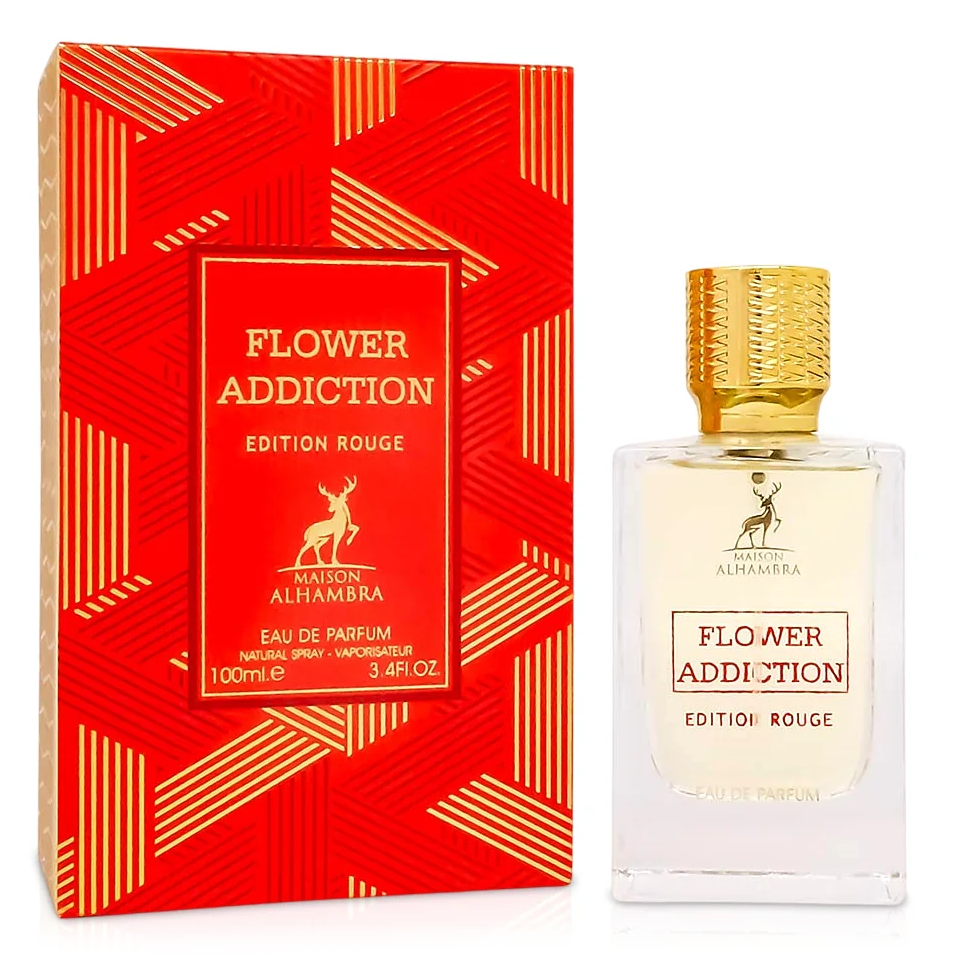 Flower Addiction Edition Rouge by Alhambra 100ml EDP - Perfume NZ is the leading wholesale distributor of brand name perfumes and fragrances in New Zealand.