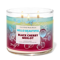 Hello Beautiful &amp; Black Cherry Merlot by Bath &amp; Body Works 3-Wick Scented Candle - Perfume NZ is the leading wholesale distributor of brand name perfumes and fragrances in New Zealand.