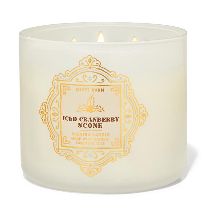 Iced Cranberry Scone by Bath &amp; Body Works 3-Wick Scented Candle - Perfume NZ is the leading wholesale distributor of brand name perfumes and fragrances in New Zealand.