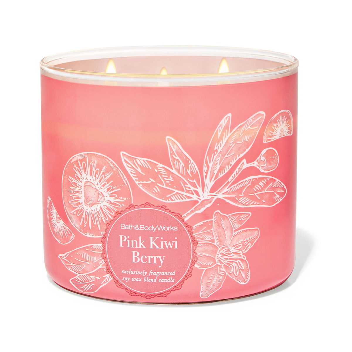 Pink Kiwi Berry by Bath &amp; Body Works 3-Wick Scented Candle - Perfume NZ is the leading wholesale distributor of brand name perfumes and fragrances in New Zealand.