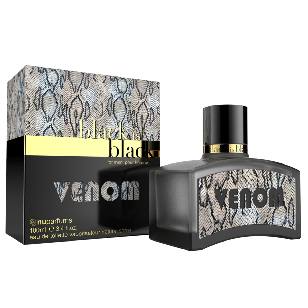 Black Is Black Venom by Nu Parfums 100ml EDT - Perfume NZ is the leading wholesale distributor of brand name perfumes and fragrances in New Zealand.