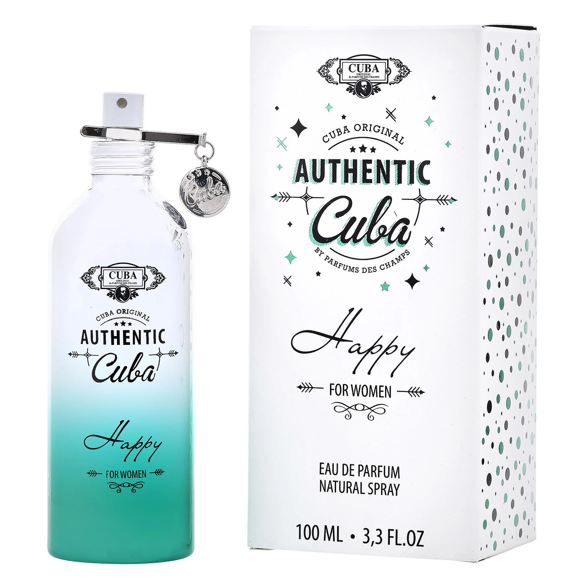 Authentic Happy by Cuba Paris 100ml EDP for Women - Perfume NZ is the leading wholesale distributor of brand name perfumes and fragrances in New Zealand.