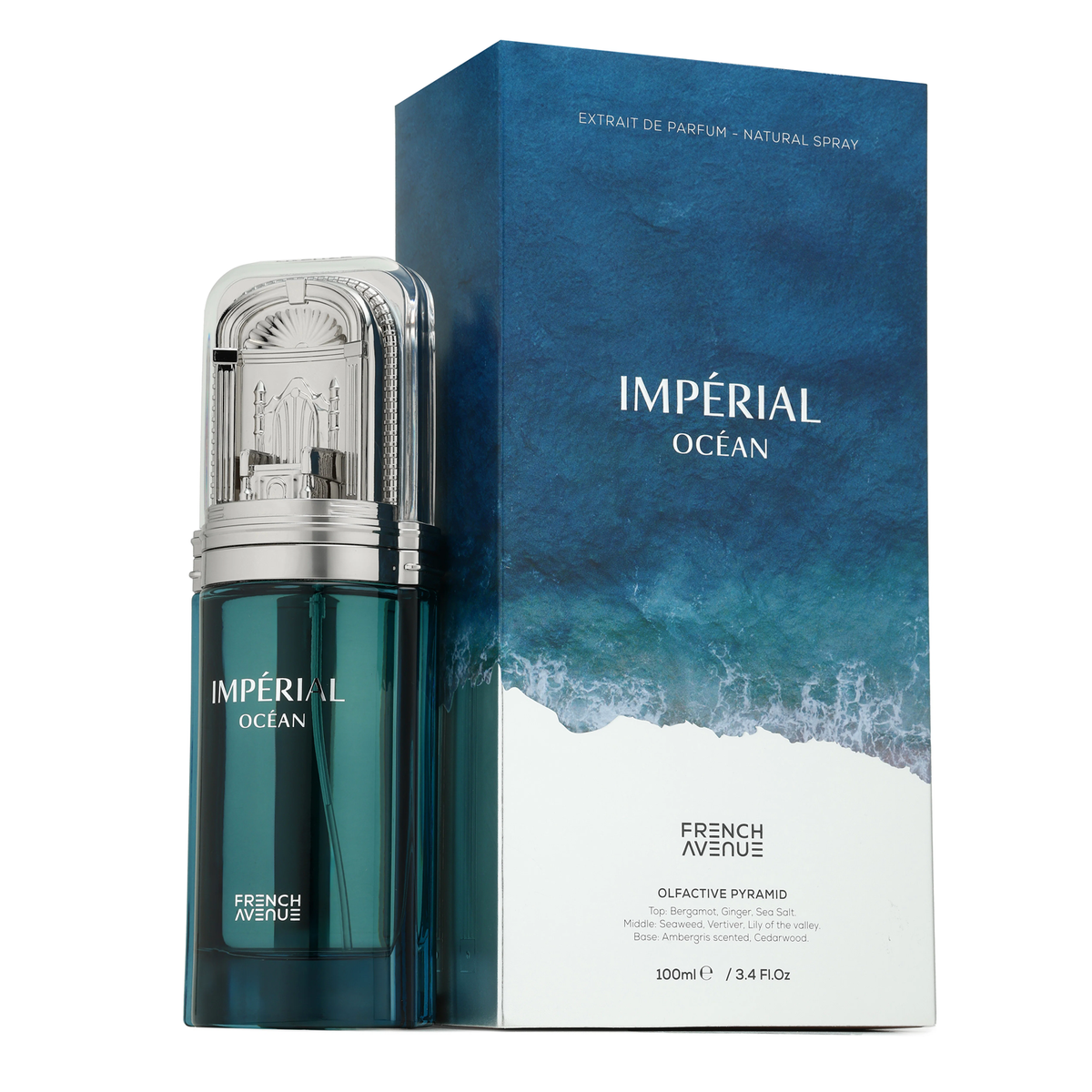 Imperial Ocean by French Avenue 100ml Extrait De Parfum - Perfume NZ is the leading wholesale distributor of brand name perfumes and fragrances in New Zealand.