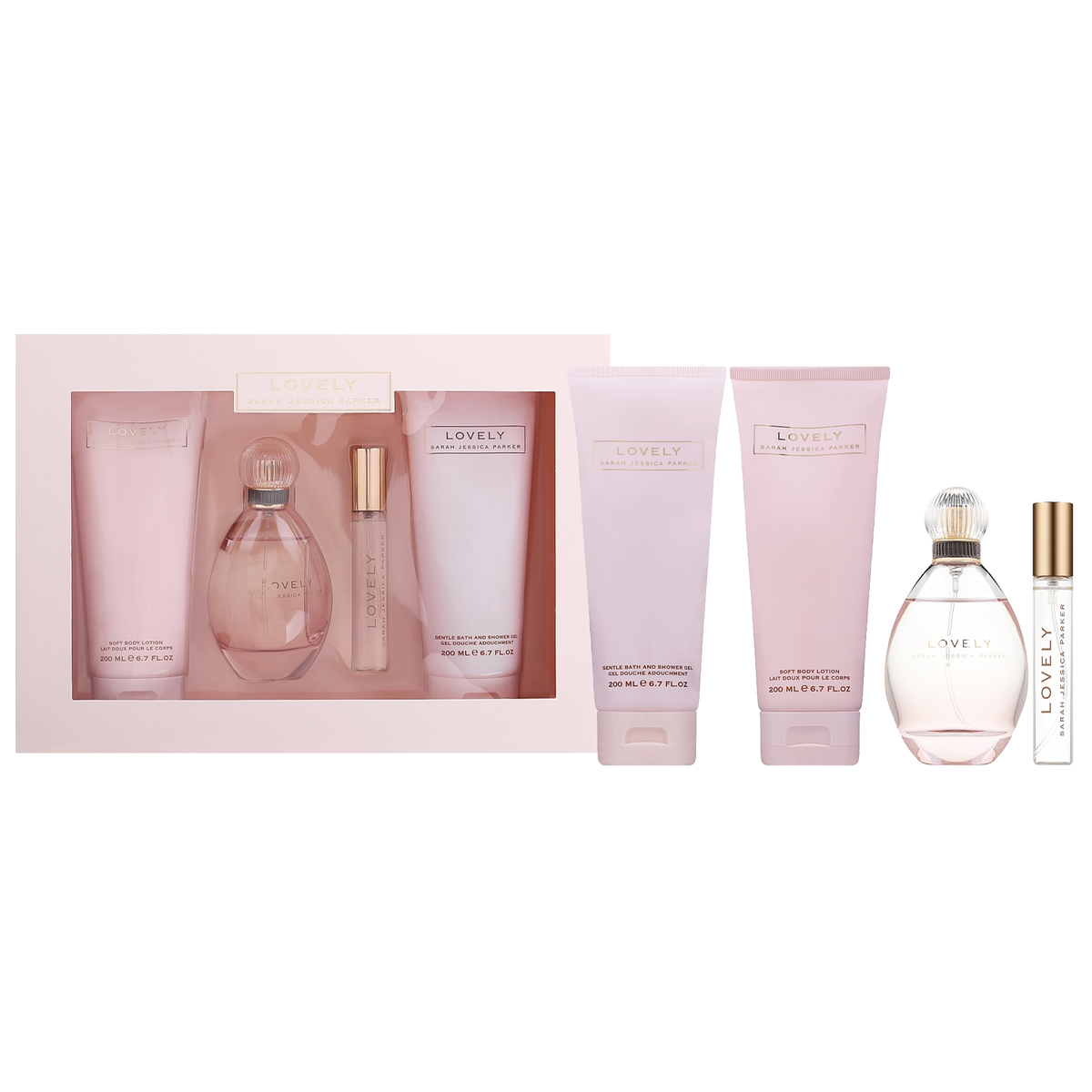 Lovely by Sarah Jessica Parker 100ml EDP 4 Piece Gift Set - Perfume NZ is the leading wholesale distributor of brand name perfumes and fragrances in New Zealand.