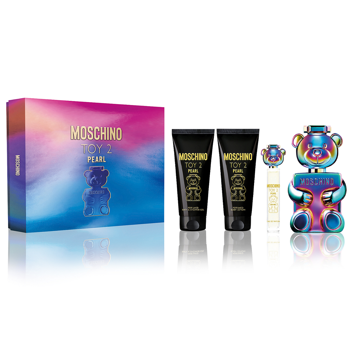 Moschino Toy 2 Pearl 100ml EDP 4 Piece Gift Set - Perfume NZ is the leading wholesale distributor of brand name perfumes and fragrances in New Zealand.