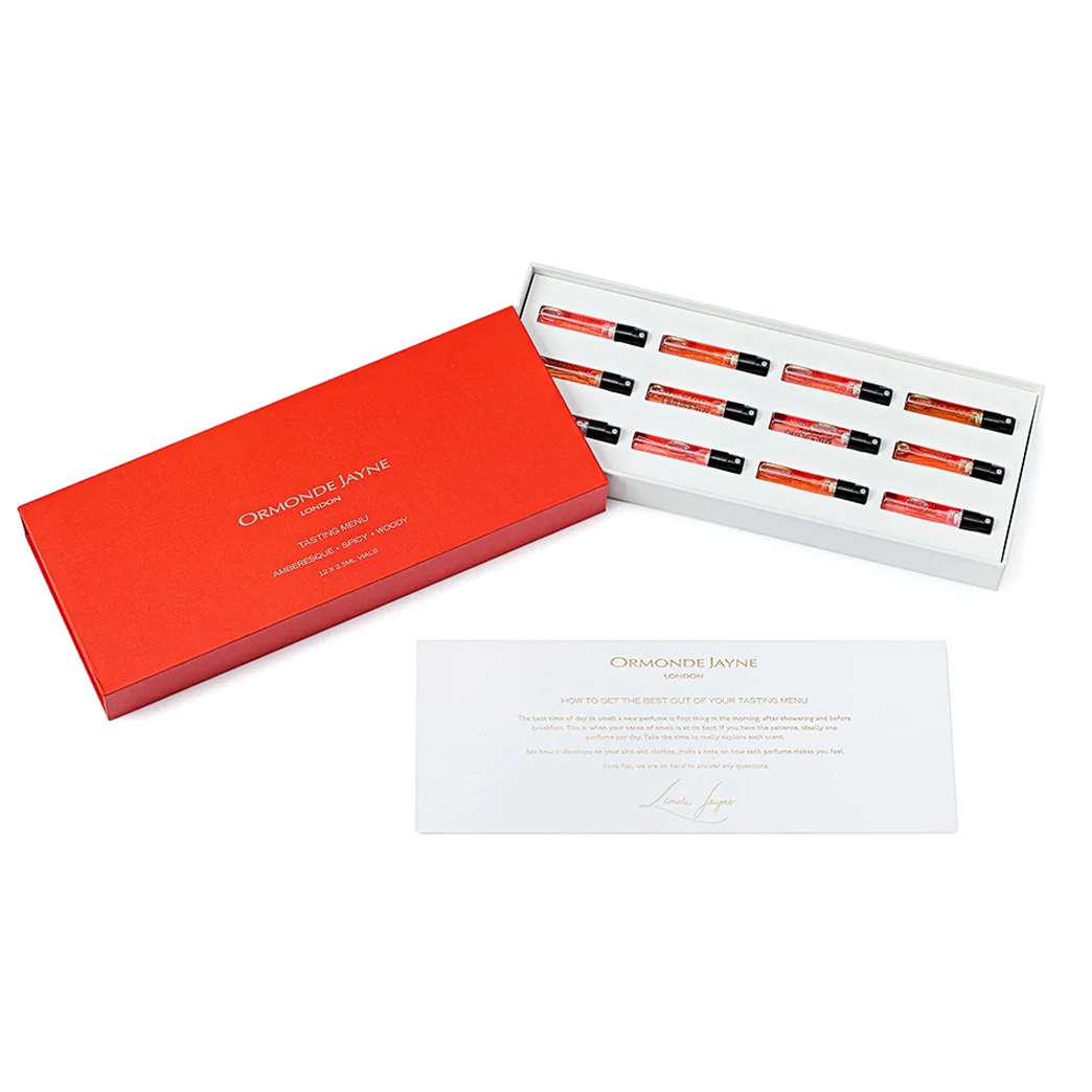 Ormonde Jayne Tasting Menu Amberesque / Woody / Spicy 12 Piece Gift Set - Perfume NZ is the leading wholesale distributor of brand name perfumes and fragrances in New Zealand.