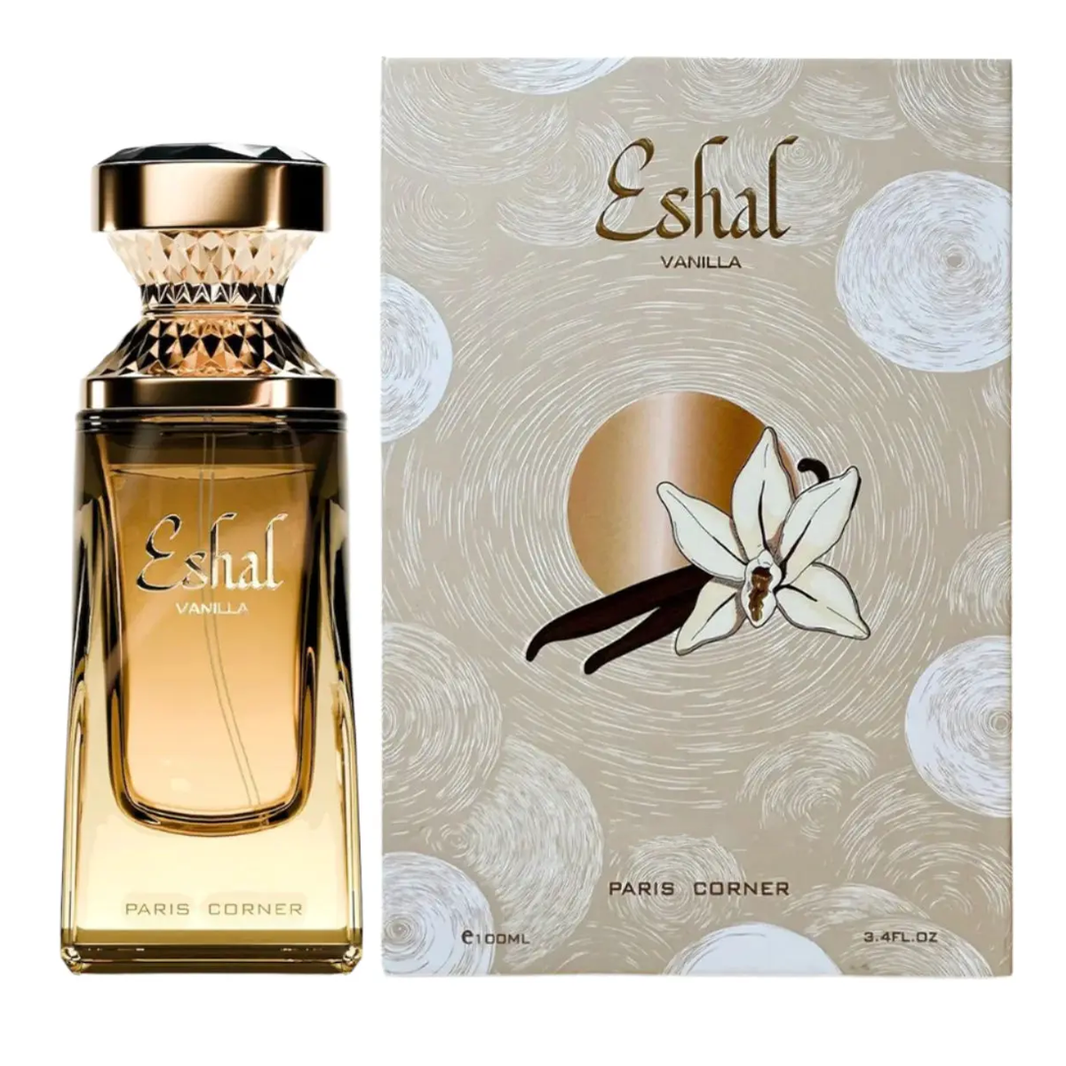 Eshal Vanilla by Paris Corner 100ml EDP - Perfume NZ is the leading wholesale distributor of brand name perfumes and fragrances in New Zealand.