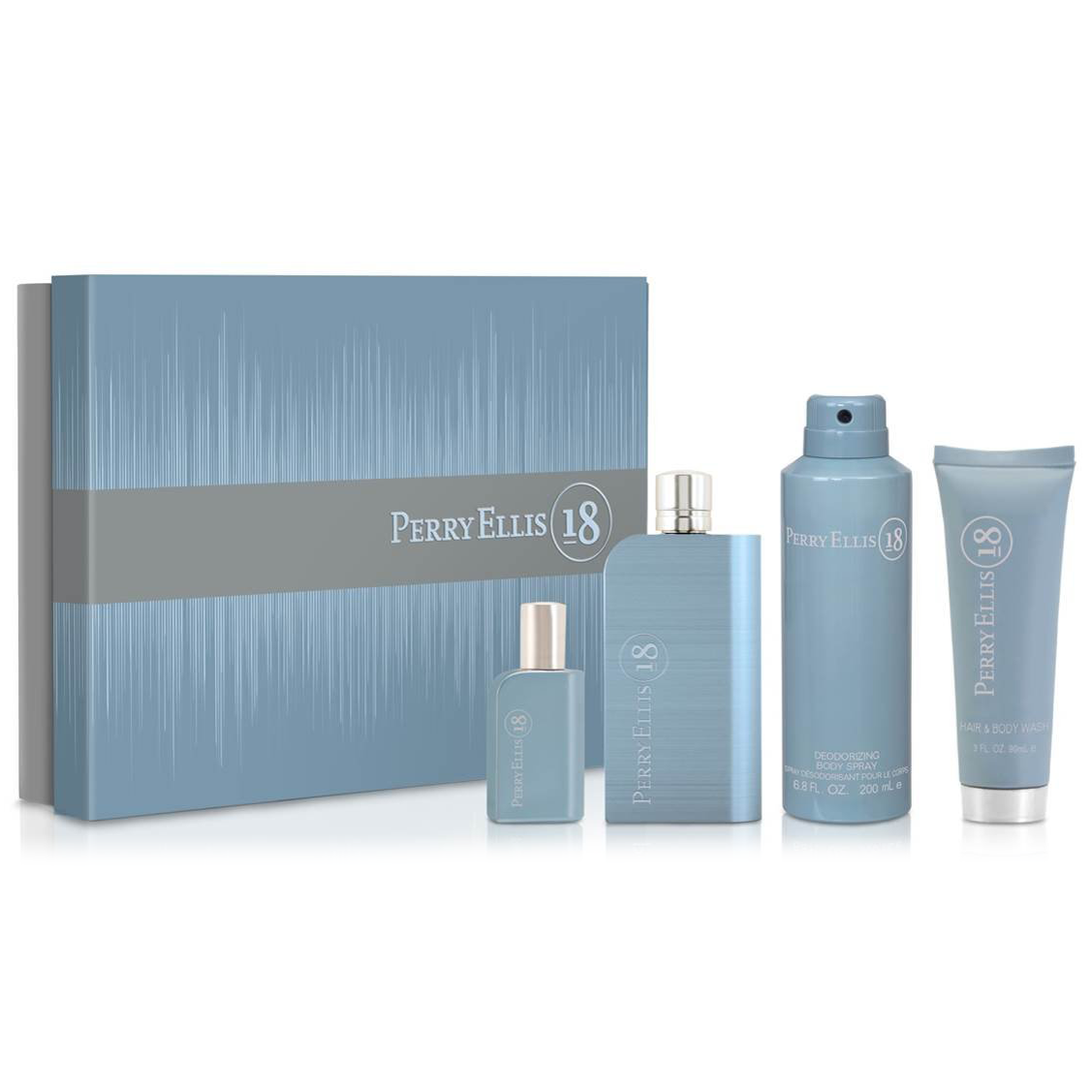 18 by Perry Ellis 100ml EDT 4 Piece Gift Set for Men - Perfume NZ is the leading wholesale distributor of brand name perfumes and fragrances in New Zealand.